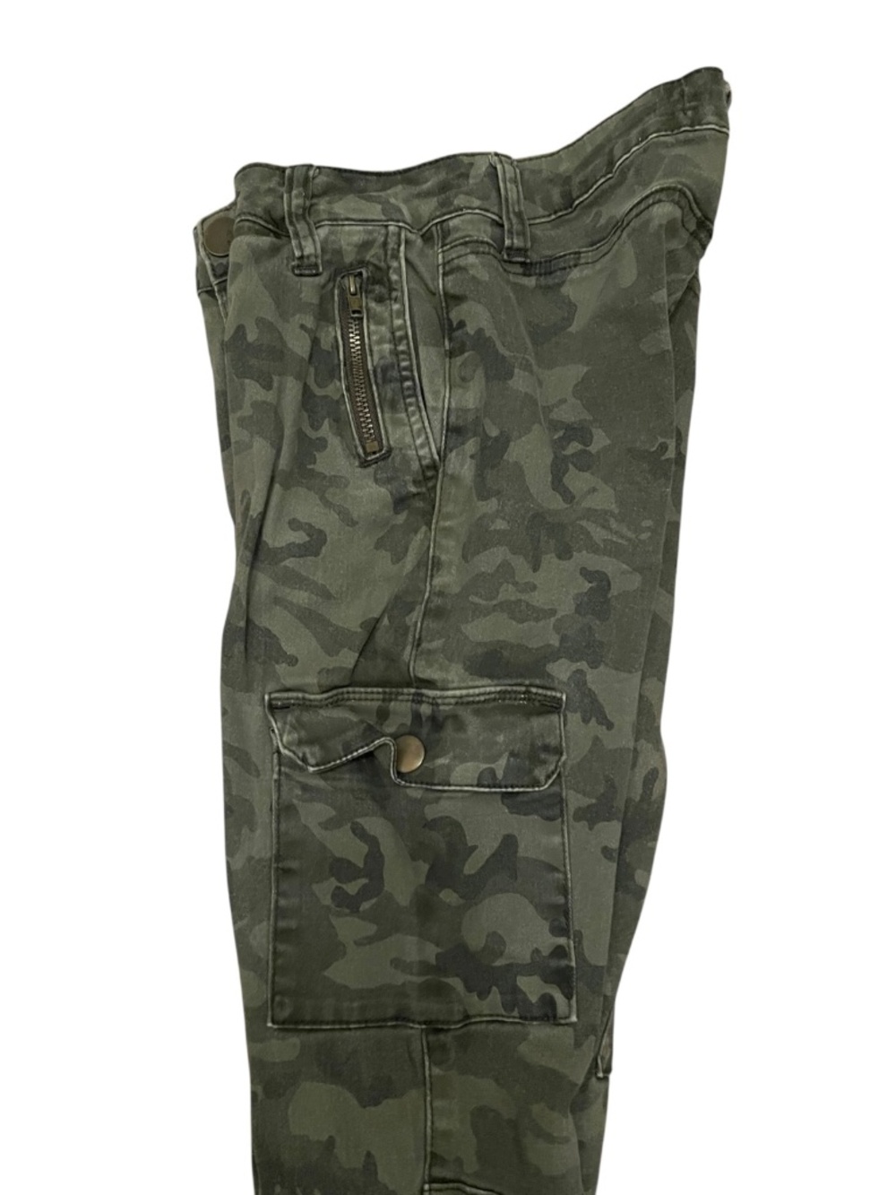 Ashley Mason Pants Junior Size 1/25 Camo Cargo Jeans Zip Pockets Size 1/25 - Picture 7 of 12